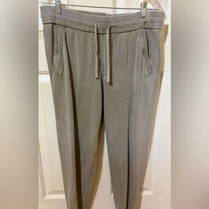 Barefoot Dreams Malibu Collection 100% Cotton Jogger Pants Men's L Large Gray